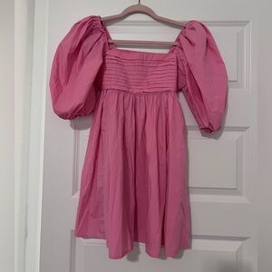 Abercrombie Pink Puff Sleeve Dress